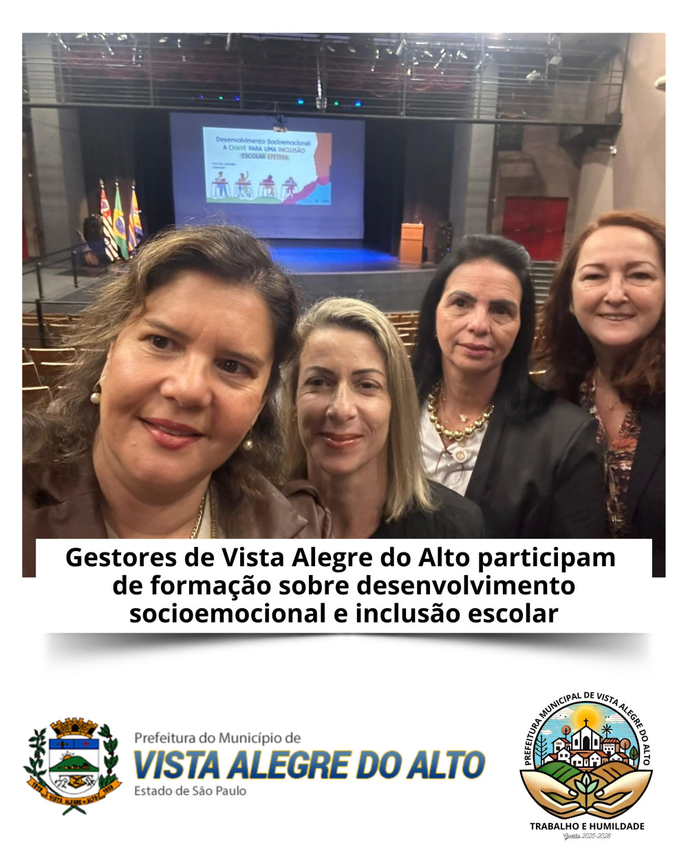 Gestores de Vista Alegre do Alto participam de formação sobre desenvolvimento socioemocional e inclusão escolar.
