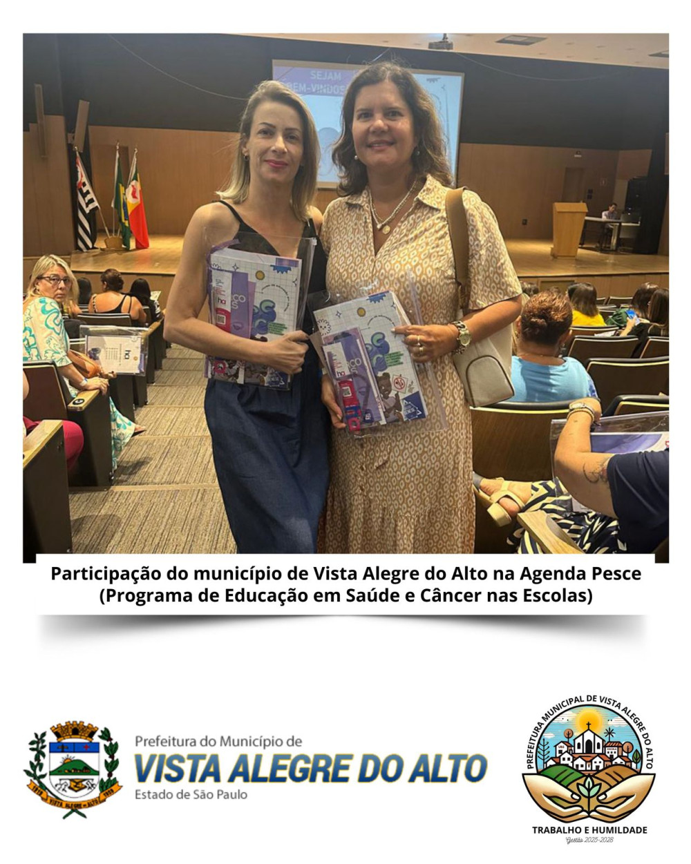 Participação do município de Vista Alegre do Alto na Agenda Pesce (Programa de Educação em Saúde e Câncer nas Escolas).