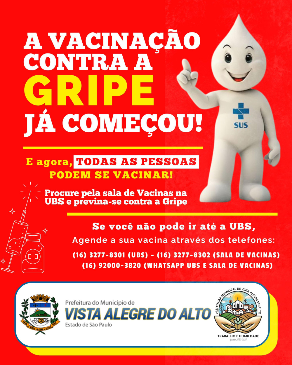 A vacinação contra a gripe já começou.