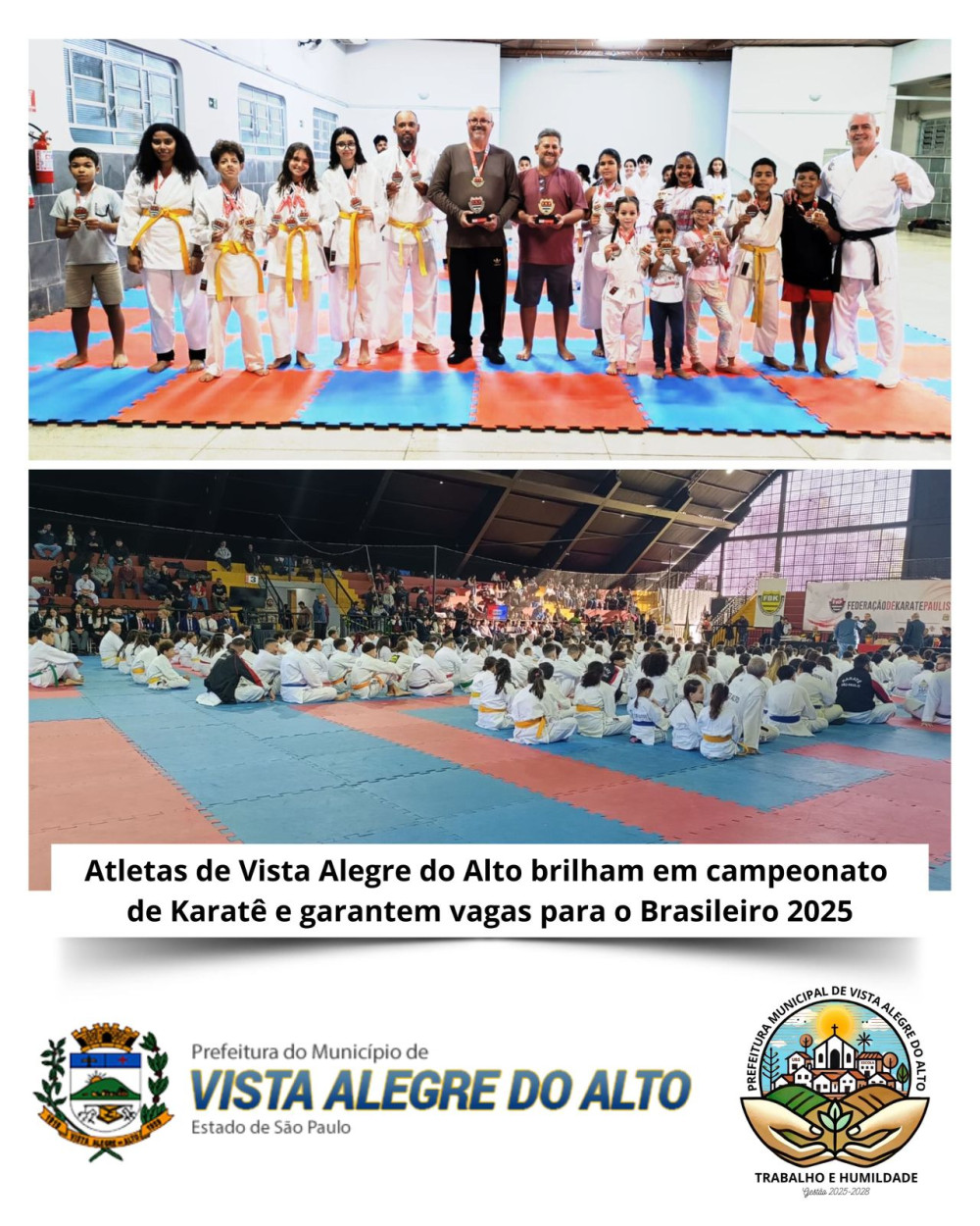 Atletas de Vista Alegre do Alto brilham em campeonato de Karatê e garantem vagas para o Brasileiro 2025.