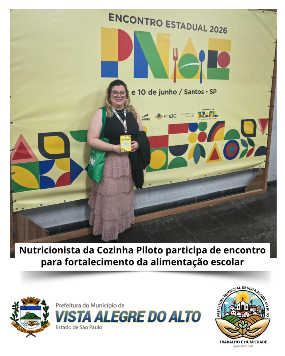 Nutricionista da Cozinha Piloto participa de encontro para fortalecimento da alimentação escolar.