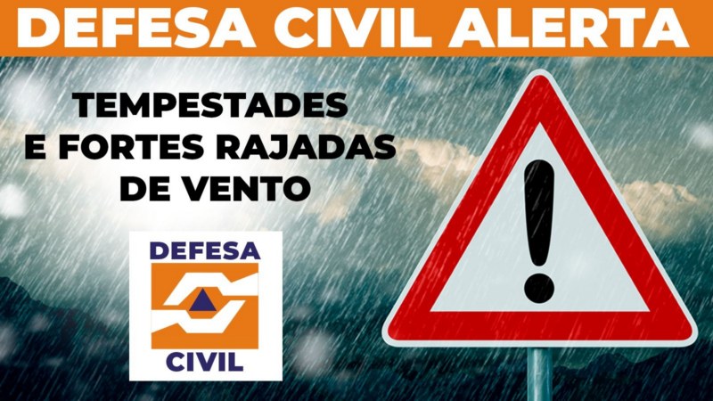 Alerta de tempestade severa em todo o estado de São Paulo.