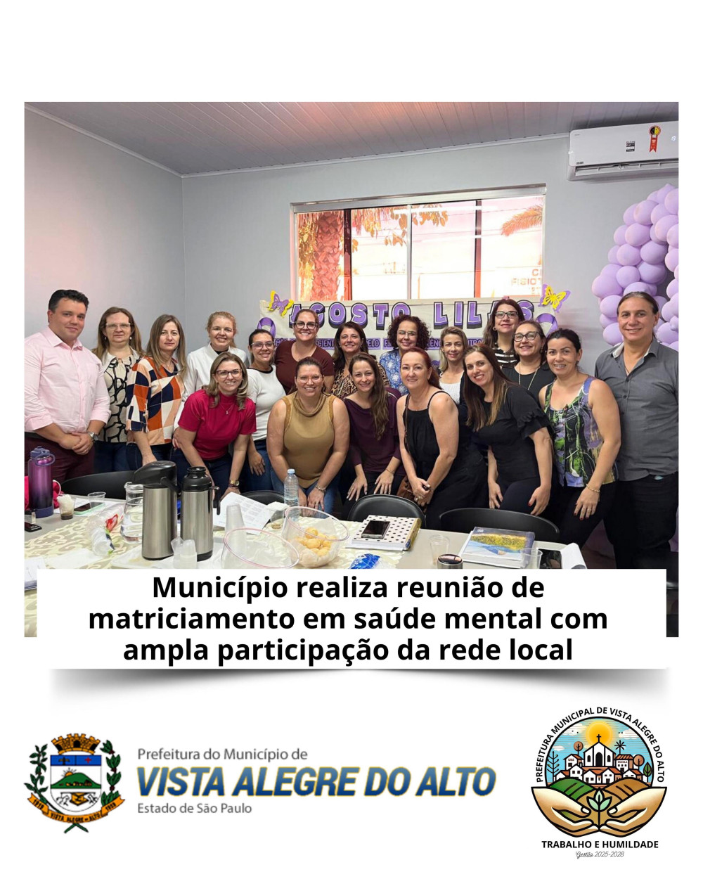 Município realiza reunião de matriciamento em saúde mental com ampla participação da rede local.