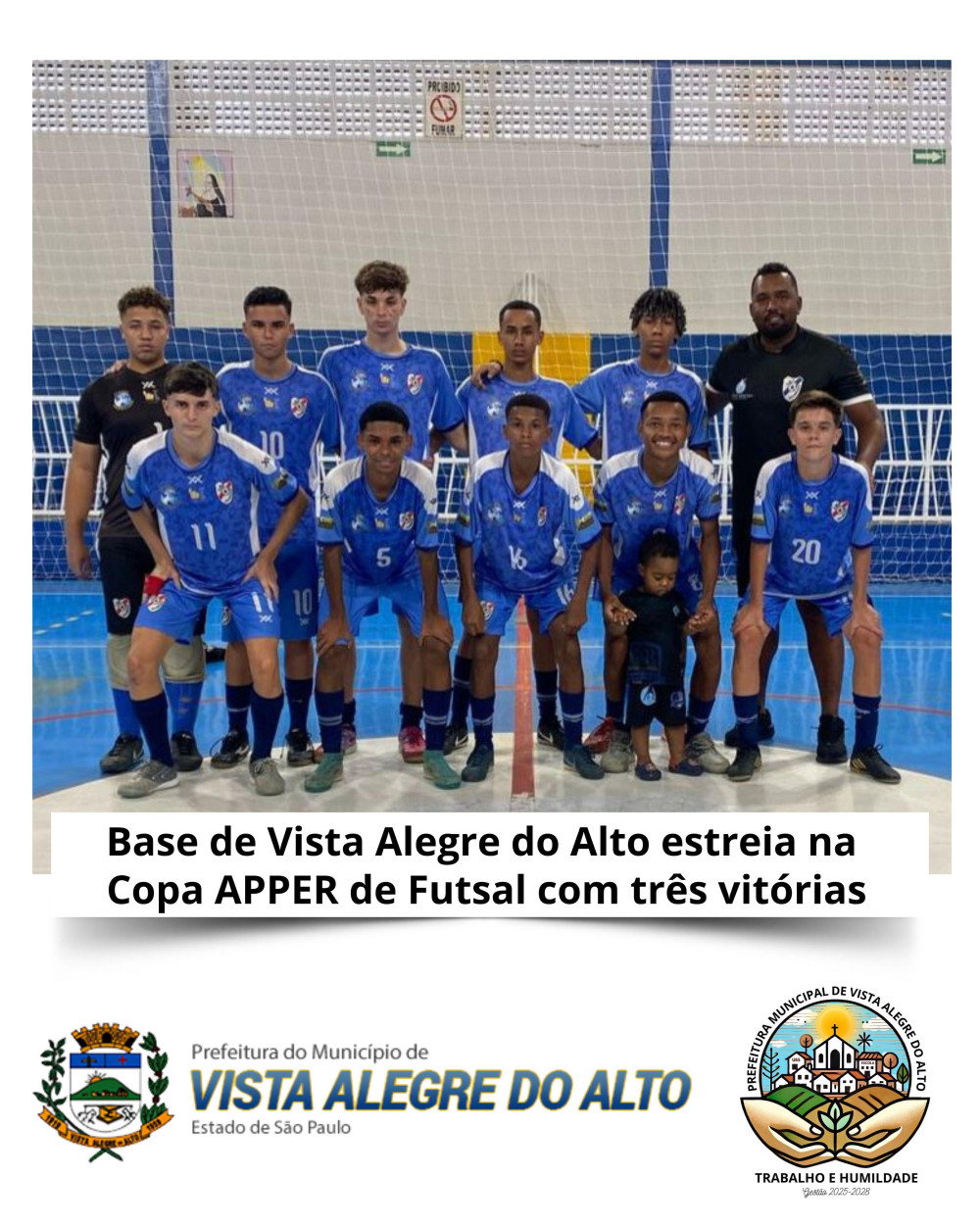 Base de Vista Alegre do Alto estreia na Copa APPER de Futsal com três vitórias.