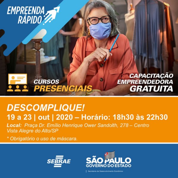 Parceria do Sebrae e Prefeitura viabiliza cursos de empreendedorismo em Vista Alegre.