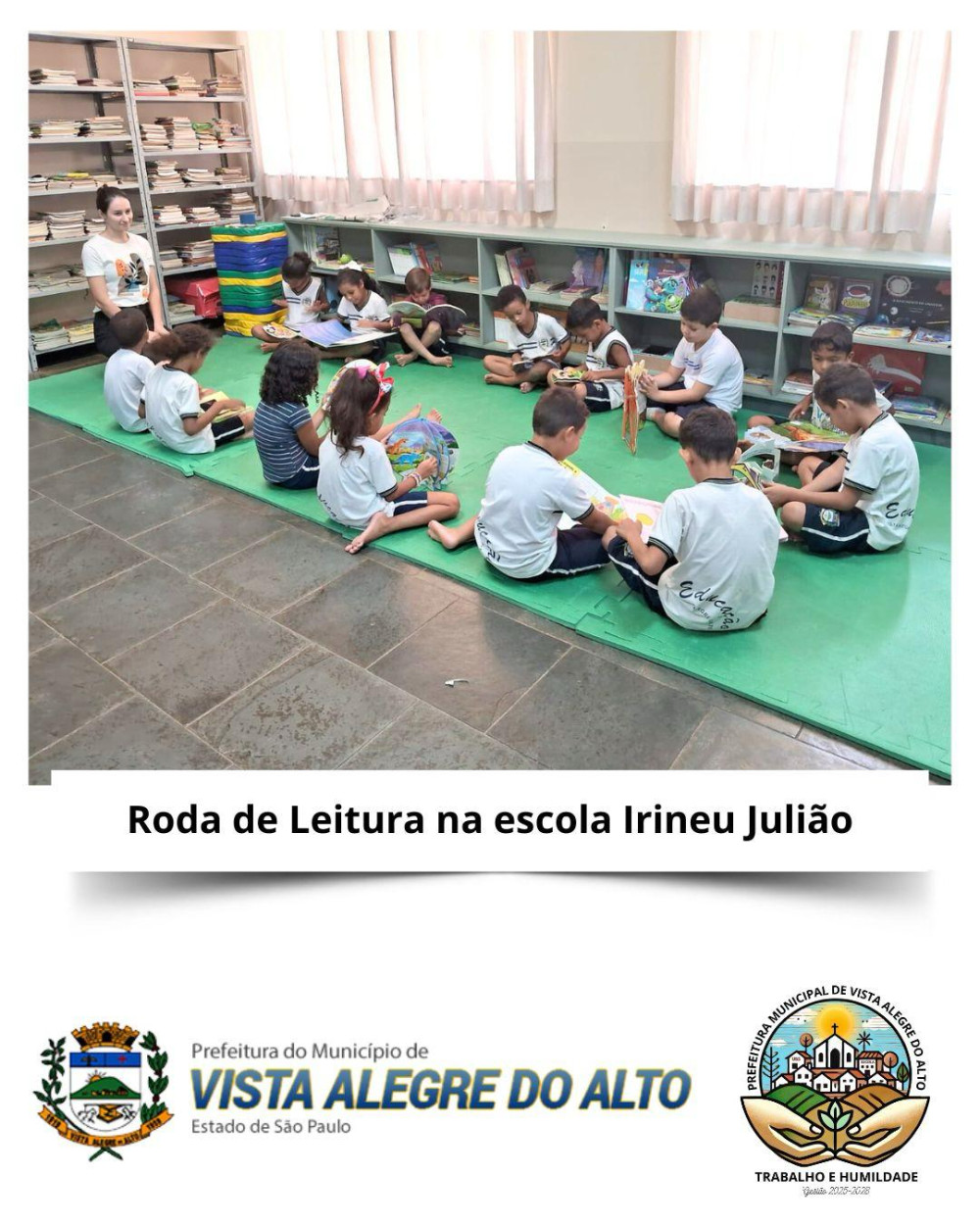 Roda de Leitura na escola Irineu Julião.