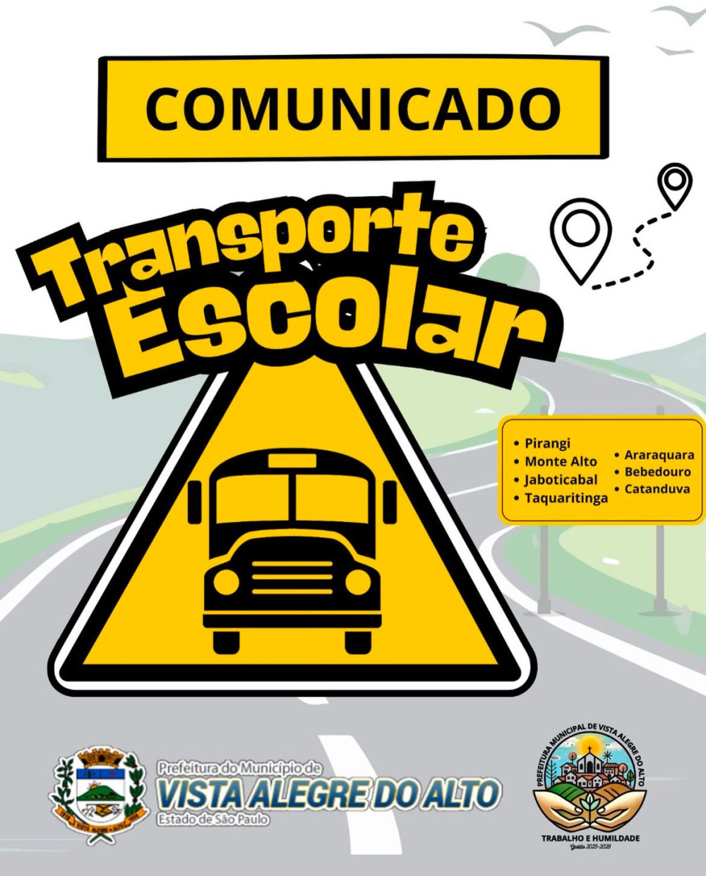 Comunicado transporte escolar.