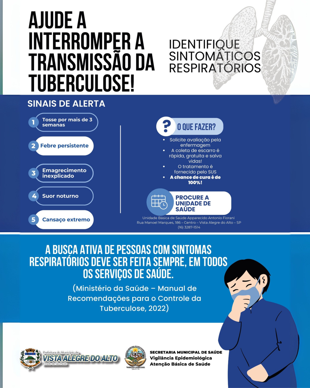 Ajude a interromper a transmissão da tuberculose.