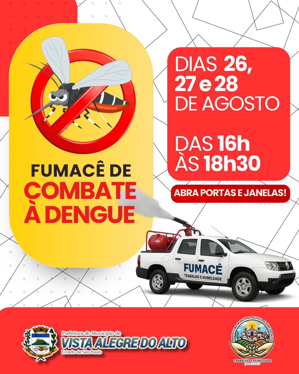 Fumacê de combate à dengue.