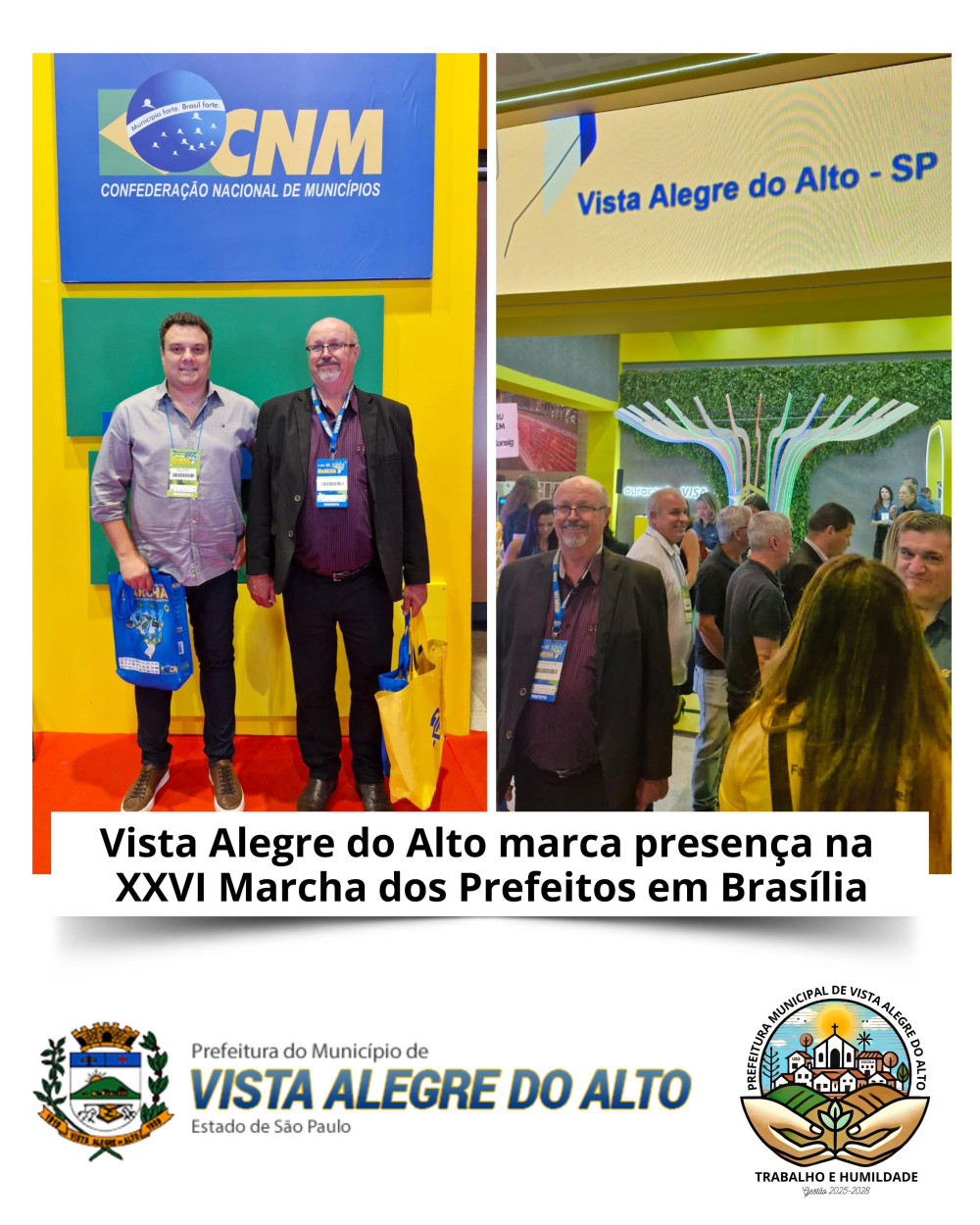 Vista Alegre do Alto marca presença na XXVI Marcha dos Prefeitos em Brasília.