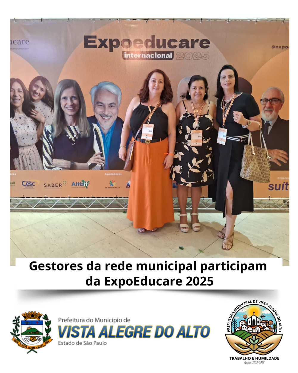 Gestores da rede municipal participam da ExpoEducare 2025.