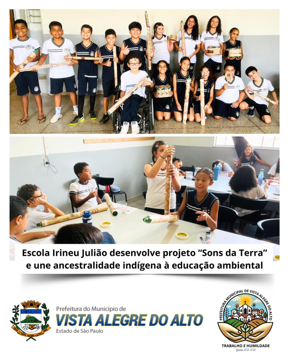 Escola Irineu Julião desenvolve projeto “Sons da Terra” e une ancestralidade indígena à educação ambiental.