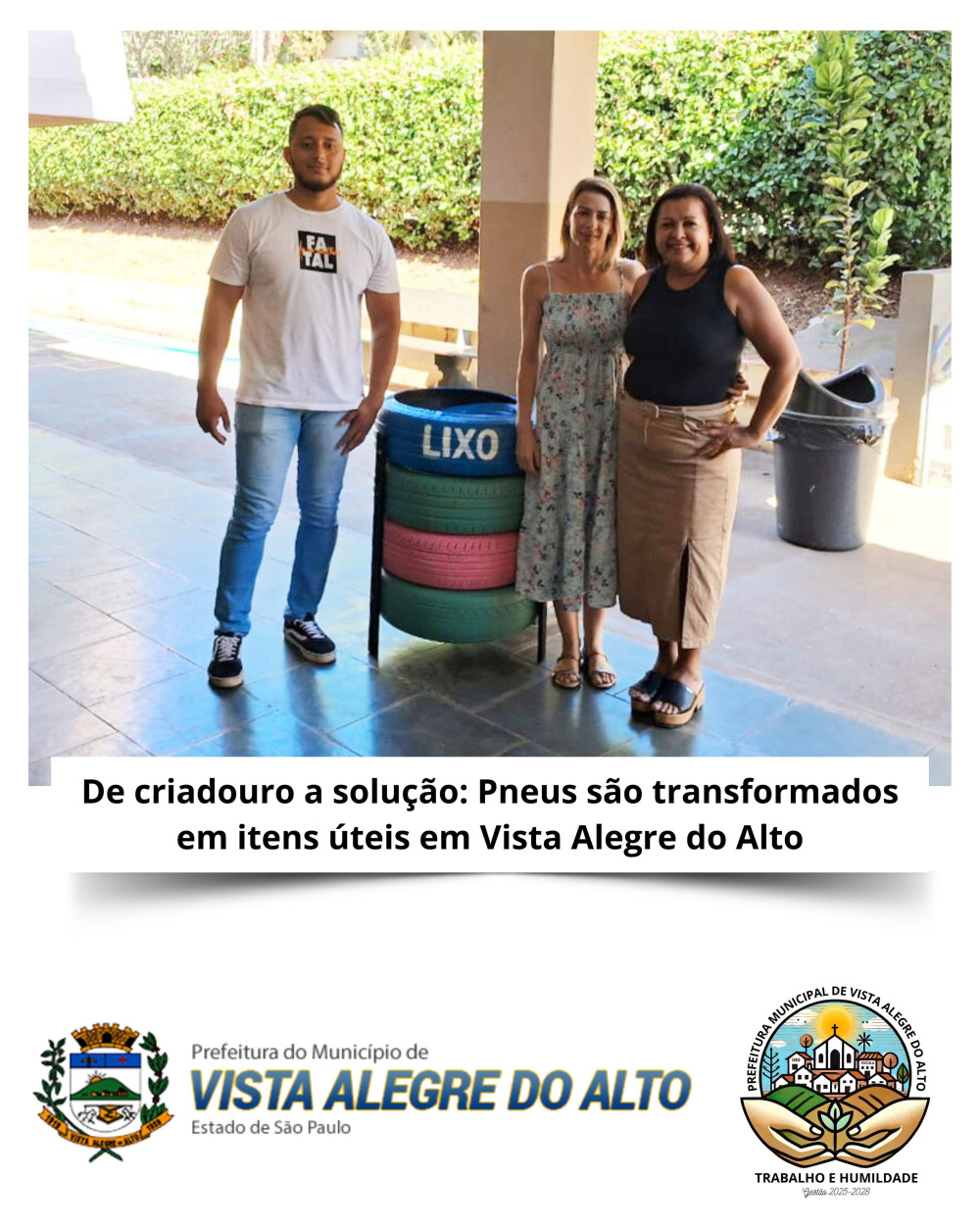 De Criadouro a Solução: Pneus são transformados em itens úteis em Vista Alegre do Alto.