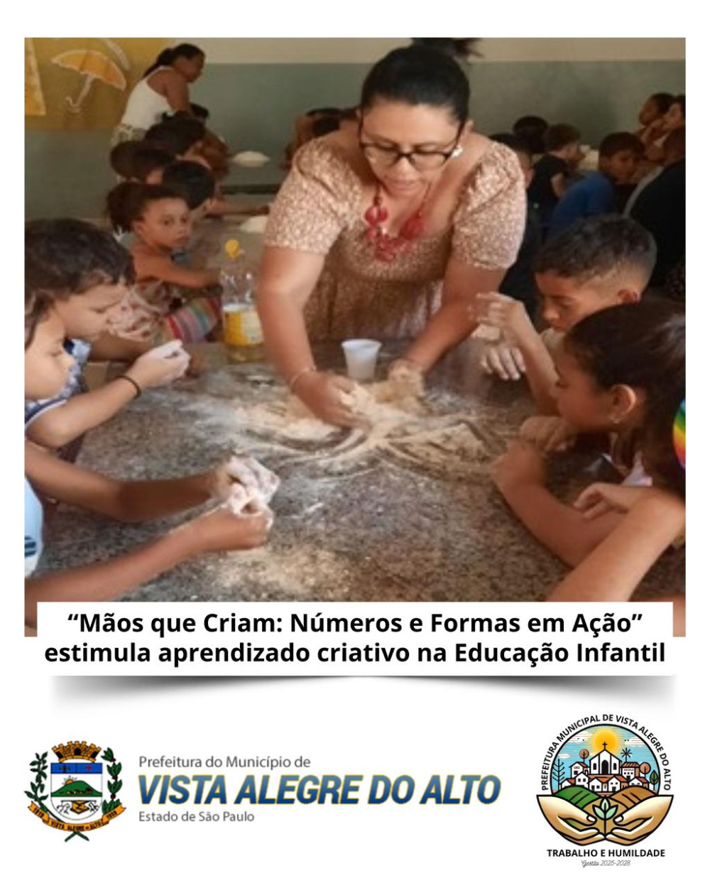 “Mãos que Criam: Números e Formas em Ação” estimulam aprendizado criativo na Educação Infantil.