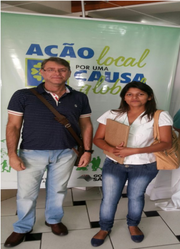 Representantes da Secretaria do Meio Ambiente e da Secretaria da Educação de Vista Alegre do Alto, participam de palestra em Catanduva/SP.
