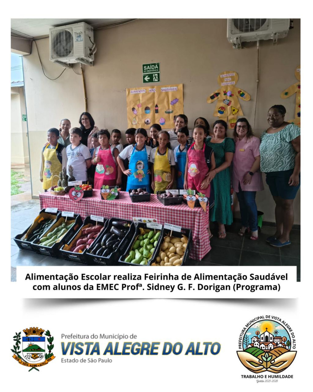 Alimentação Escolar realiza Feirinha de Alimentação Saudável com alunos da EMEC Profª. Sidney G. F. Dorigan (Programa).