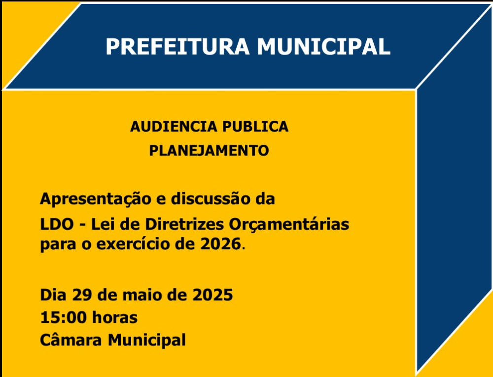 Comunicado - Audiência Pública LDO 2026.