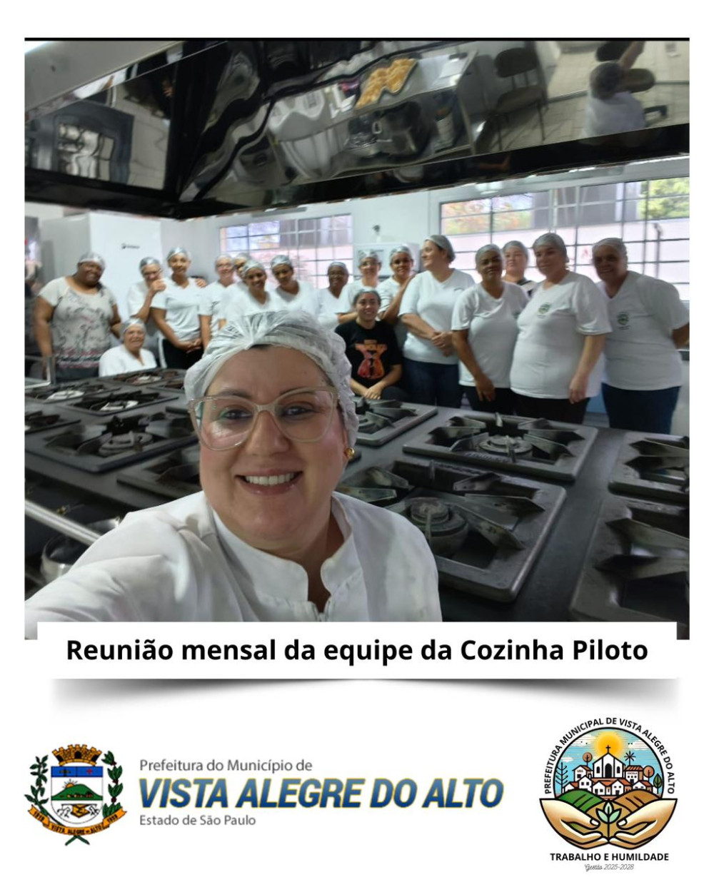 Reunião mensal da equipe da Cozinha Piloto.
