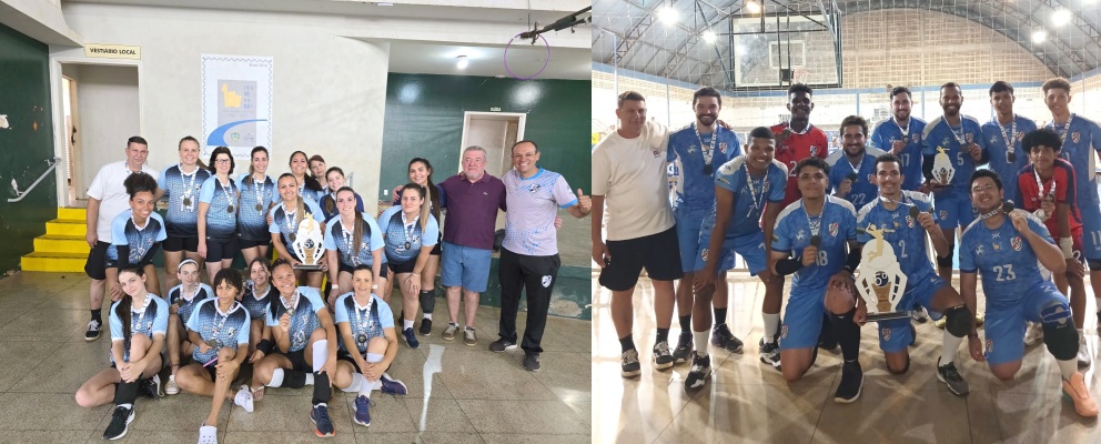Vista Alegre é campeão no vôlei feminino e masculino.