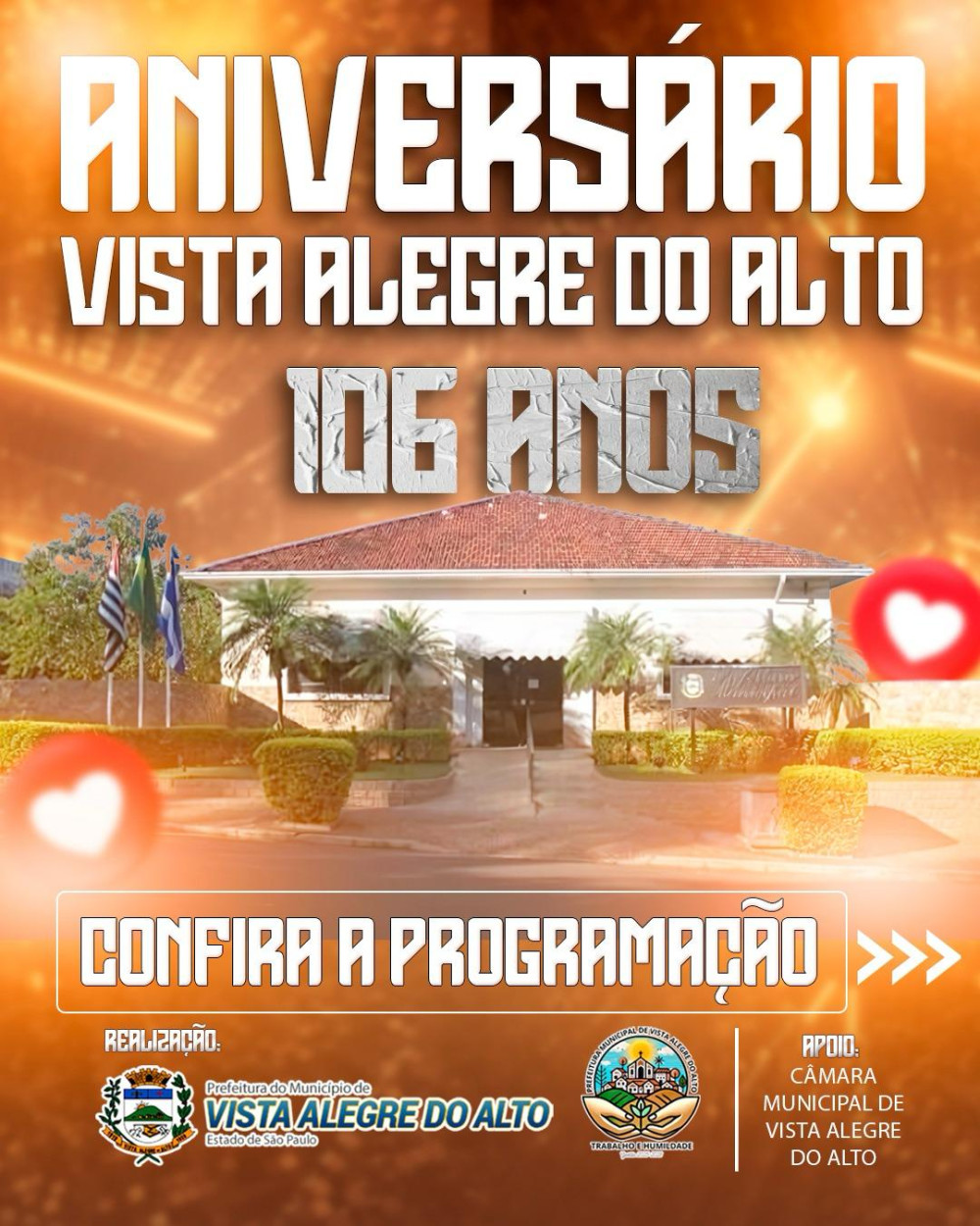 Vista Alegre do Alto celebra 106 anos com uma programação especial.