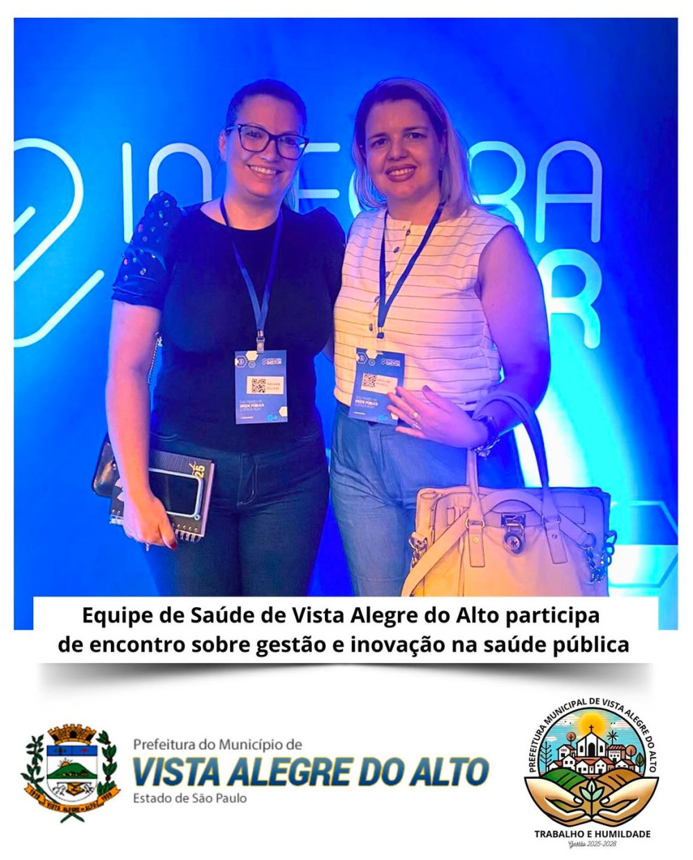 Equipe de Saúde de Vista Alegre do Alto participa de encontro sobre gestão e inovação na saúde pública.