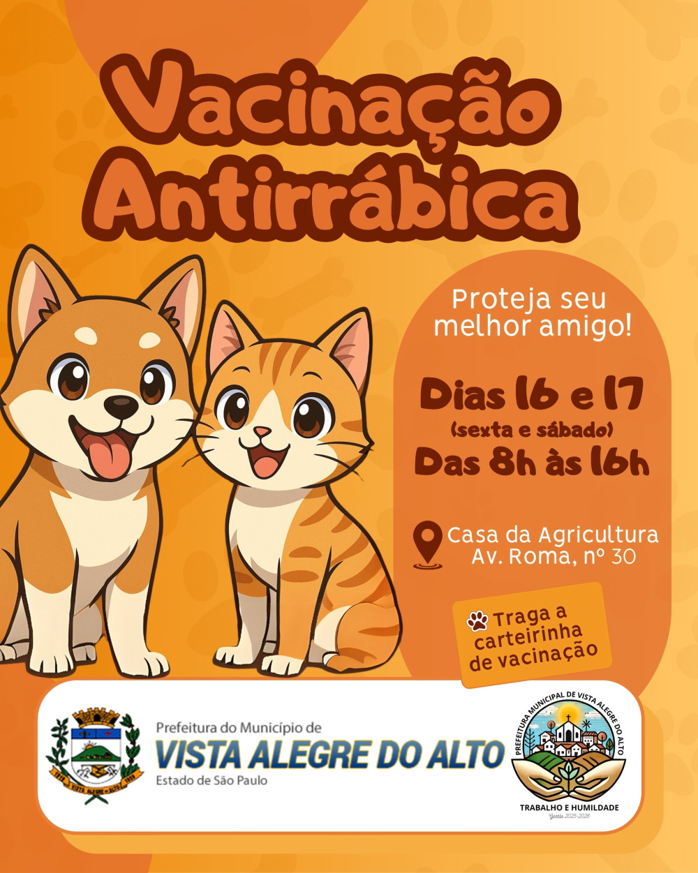 Vacinação antirrábica.