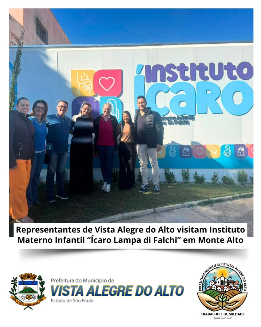 Representantes de Vista Alegre do Alto visitam Instituto Materno Infantil “Ícaro Lampa di Falchi” em Monte Alto.