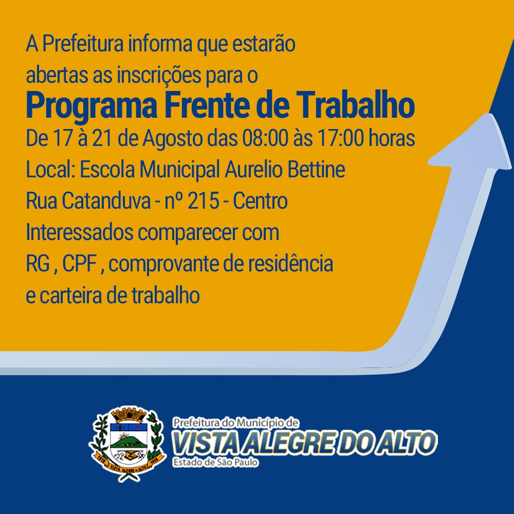 Programa Frente de Trabalho.
