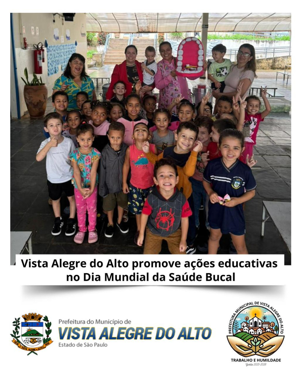 Vista Alegre do Alto promove ações educativas no Dia Mundial da Saúde Bucal.