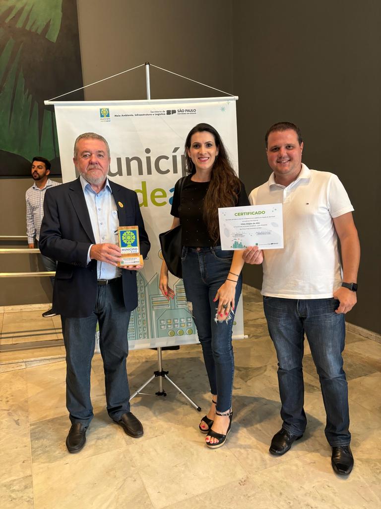 Vista Alegre do Alto é certificada pela segunda vez no Programa Município VerdeAzul.