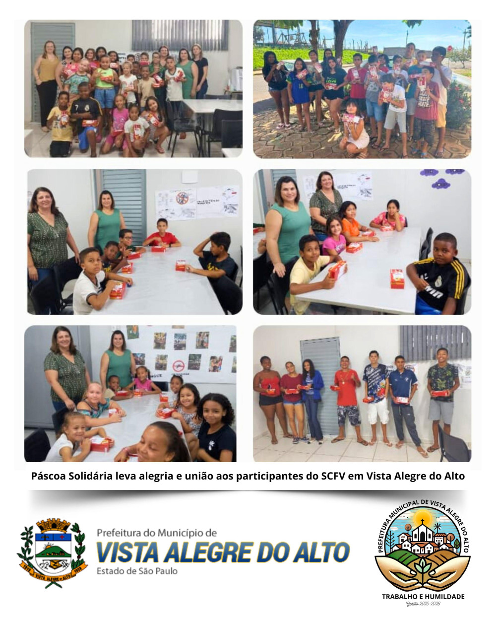 Páscoa Solidária leva alegria e união aos participantes do SCFV em Vista Alegre do Alto.