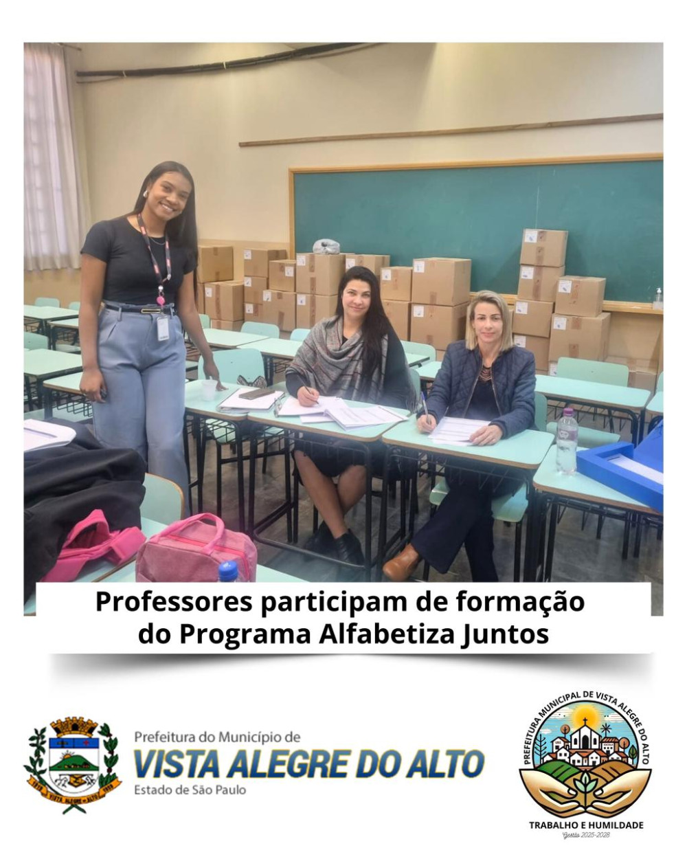 Professores participam de formação do Programa Alfabetiza Juntos.