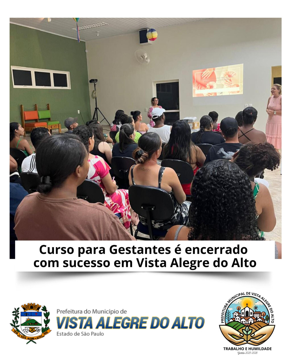 Curso para Gestantes é encerrado com sucesso em Vista Alegre do Alto.