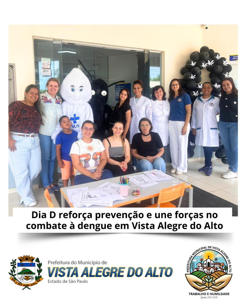 Dia D reforça prevenção e une forças no combate à dengue em Vista Alegre do Alto.
