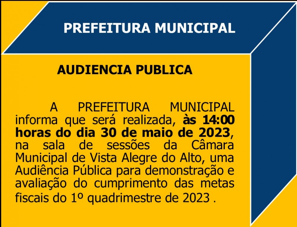 Comunicado - Audiência Pública.