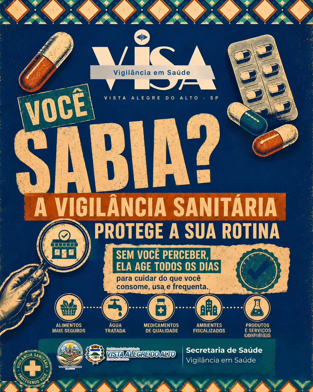 Vigilância Sanitária está presente no dia a dia e ajuda a proteger a saúde da população.
