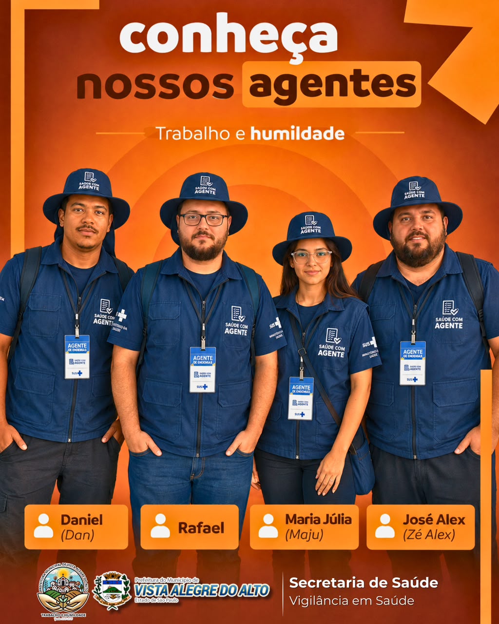 Agentes de Endemias reforçam combate à dengue em Vista Alegre do Alto.