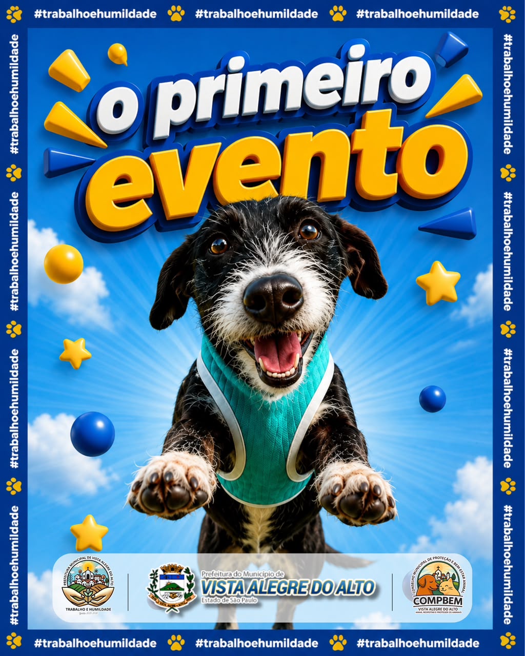 Vem aí o primeiro evento da história de Vista Alegre do Alto dedicado à adoção e ao bem-estar animal.