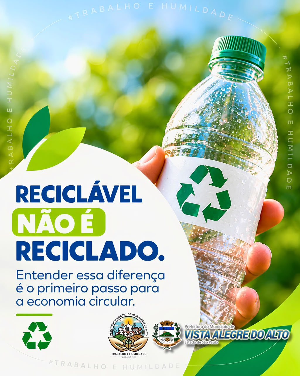 Reciclável não é reciclado: descarte correto é essencial para fortalecer a economia circular.