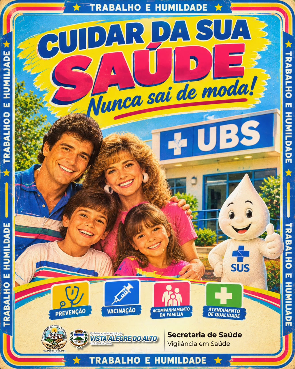 Saúde, prevenção e cuidado com a família seguem como prioridades em Vista Alegre do Alto.